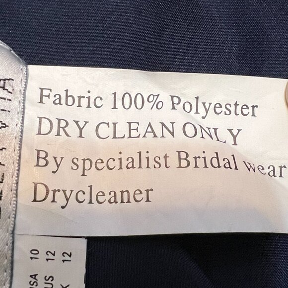 Sorella Vita Navy Chiffon Bridesmaid Dress Size 10 Pleated Halter Open Back Form - Picture 6 of 11